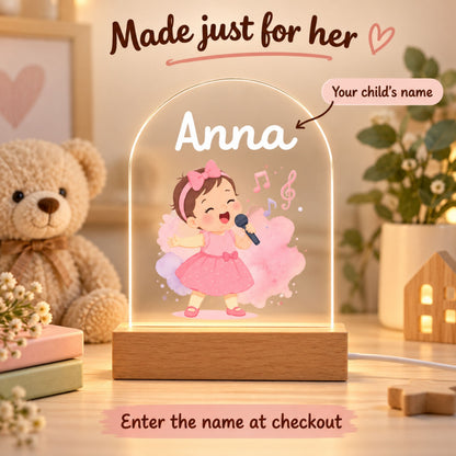 Promotional graphic points to the name Anna and says to enter a child's name at checkout.