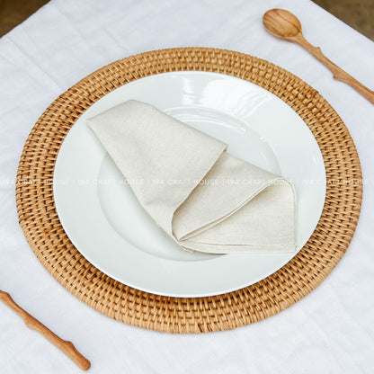 Natural Cloth Dinner Napkins Set of 6