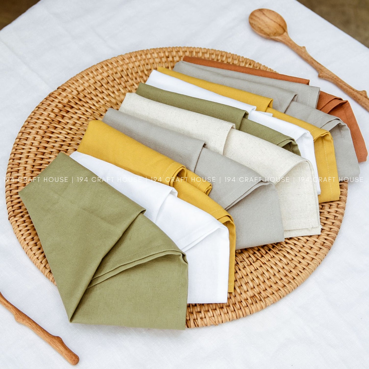 Natural Linen Napkins Various Color