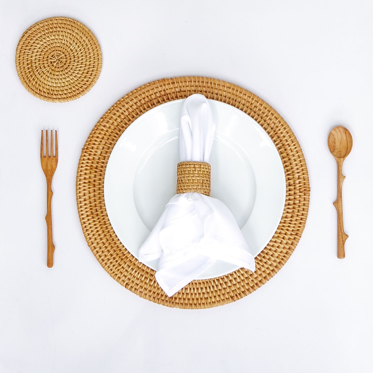 White Linen Napkins Set