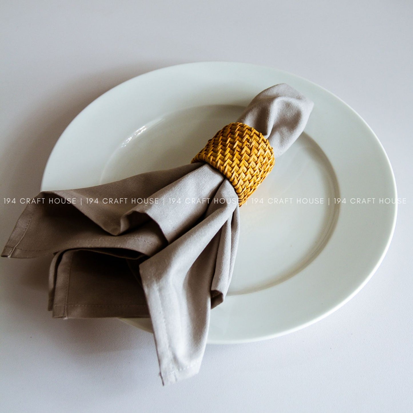 Handmade Gray Linen Napkins Set of 6