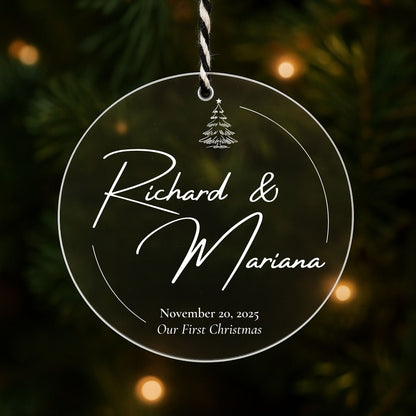 Personalized Acrylic Christmas Ornament Style 5