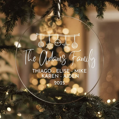 Custom Family Christmas Ornament Holiday Gift Style 8