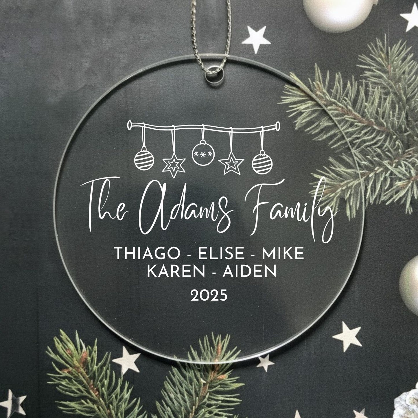 Custom Family Christmas Ornament Holiday Gift Style 8