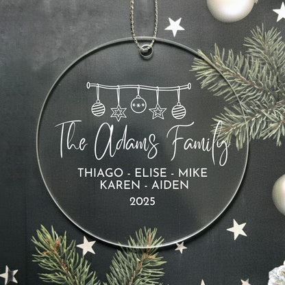 Custom Family Christmas Ornament Holiday Gift Style 8