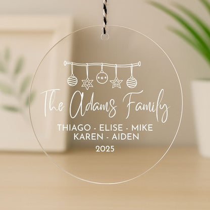 Custom Family Christmas Ornament Holiday Gift Style 8