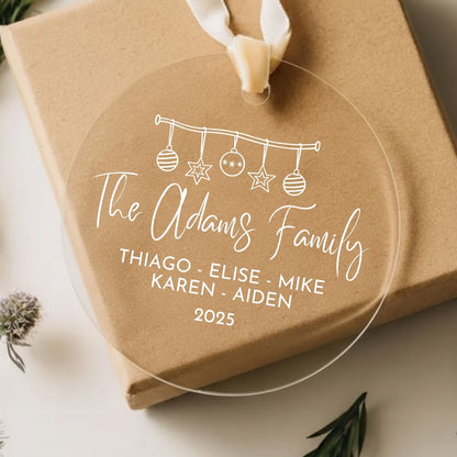 Custom Family Christmas Ornament Holiday Gift Style 8
