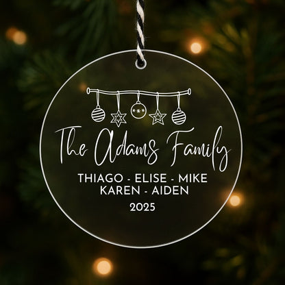 Custom Family Christmas Ornament Holiday Gift Style 8