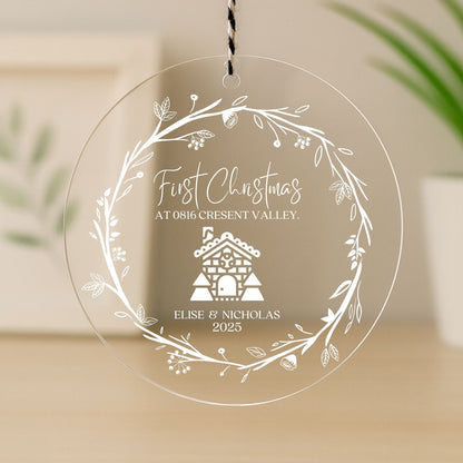Custom New Home First Christmas Acrylic Ornament Style 9