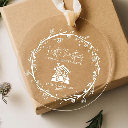 Custom New Home First Christmas Acrylic Ornament Style 9
