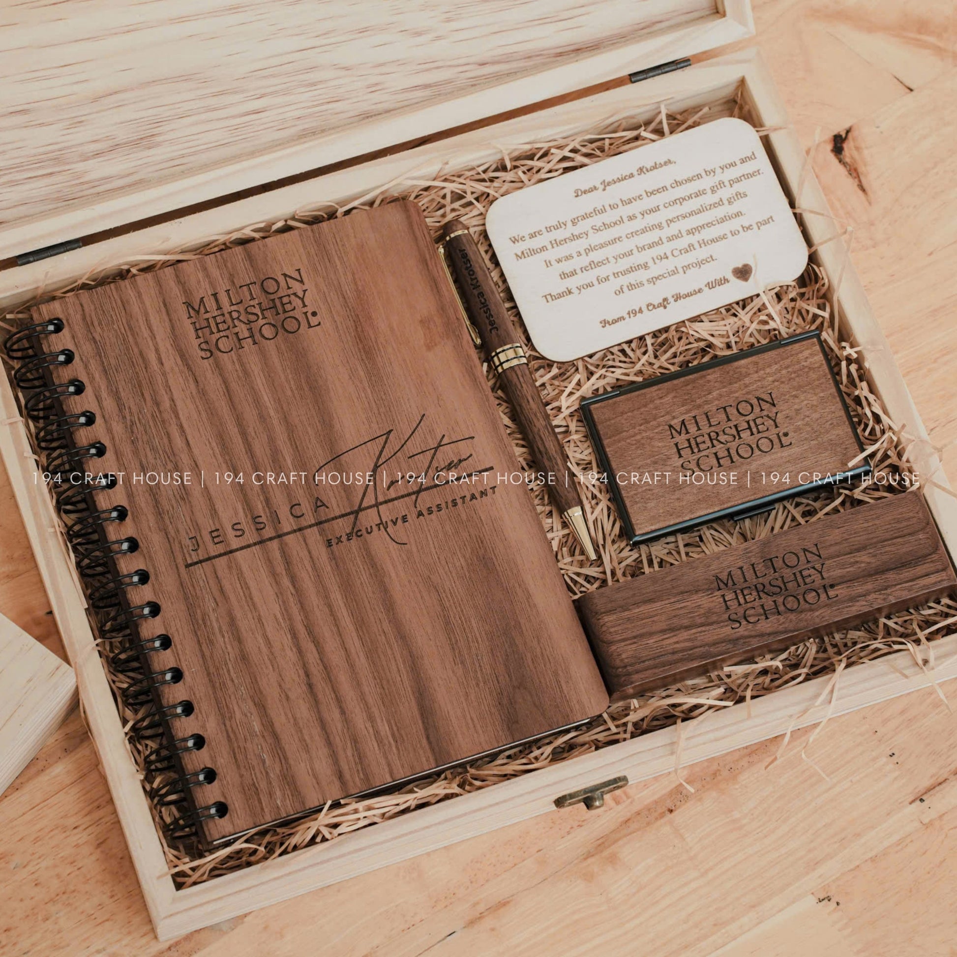 Personalized Notebook and Pen Set: Custom Engraved Name, Logo Gift for Professional, Graduation Gifts, Teach Gifts, or Corporate Gift for Employees Appreciation, Client Gifts