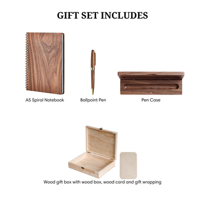 Personalized Notebook and Pen Set: Custom Engraved Name, Logo Gift for Professional, Graduation Gifts, Teach Gifts, or Corporate Gift for Employees Appreciation, Client Gifts