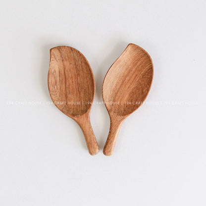 Handcrafted Small Leaf Wooden Spoon for Spices, Coffee, Tea, Bath Salt, Measuring Spoon Scoops, Cooking Utensils Gadgets, Kitchen Decor & Personalized Gift