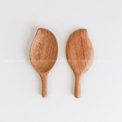 Handcrafted Small Leaf Wooden Spoon for Spices, Coffee, Tea, Bath Salt, Measuring Spoon Scoops, Cooking Utensils Gadgets, Kitchen Decor & Personalized Gift