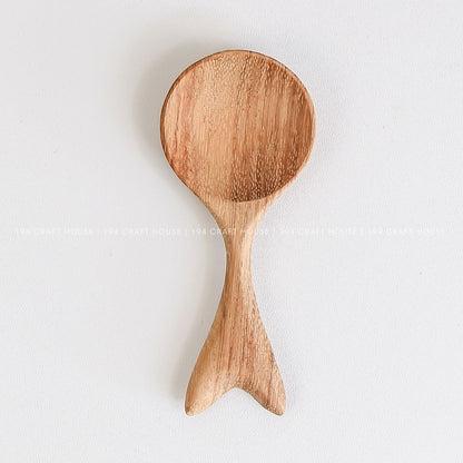 Handcrafted Small Wooden Fishtail Spoon for Spices, Coffee, Tea, Bath Salt, Measuring Spoon Scoops, Cooking Utensils Gadgets, Kitchen Decor & Personalized Gift