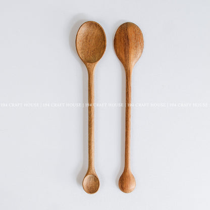 2 Head Condiment Wooden Spoon - Kitchen Cooking Utensils