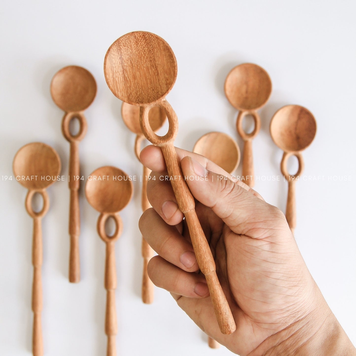 Asparagus Handle Wooden Spoon - Kitchen Serving Utensils