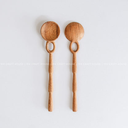 Asparagus Handle Wooden Spoon - Kitchen Serving Utensils