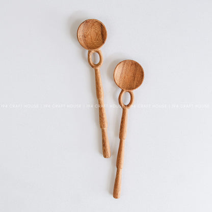 Asparagus Handle Wooden Spoon - Kitchen Serving Utensils