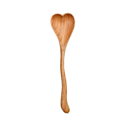 Wooden Curve Handle Heart Spoon