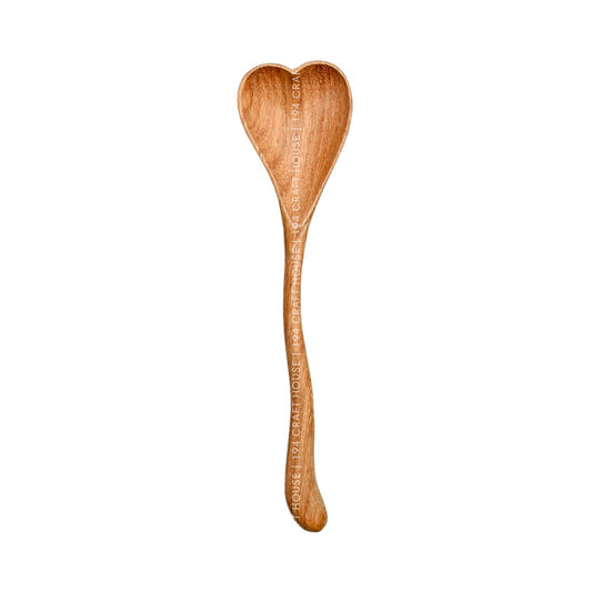 Wooden Curve Handle Heart Spoon
