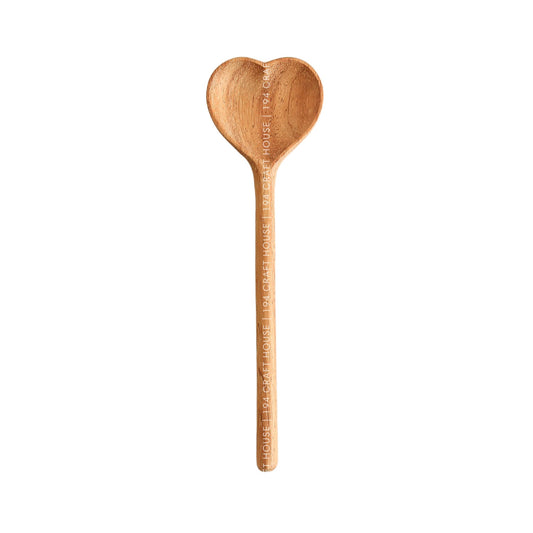 Wooden Heart Spoon 6.9"