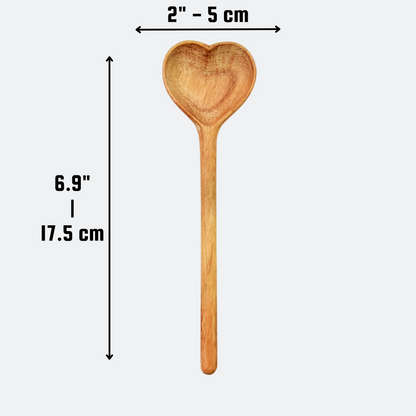 Straight Heart Wooden Spoon - Kitchen Serving Utensils