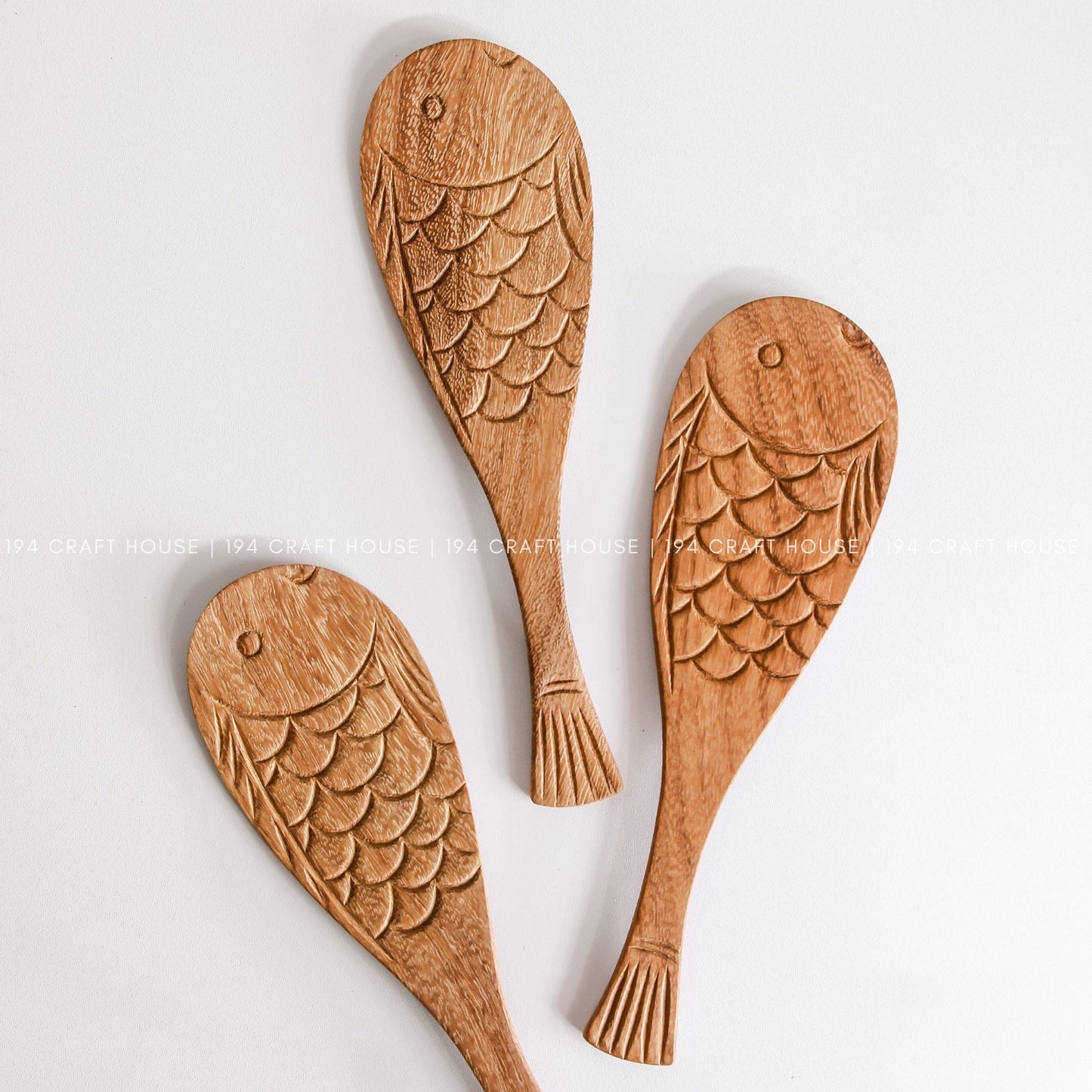 Fish Shape Wooden Rice Spoon - Wooden Spatula