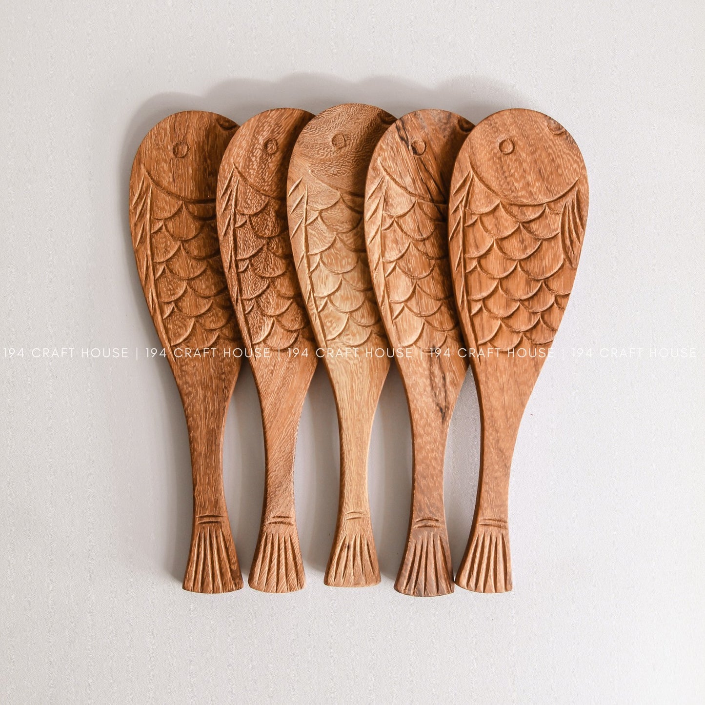 Fish Shape Wooden Rice Spoon - Wooden Spatula