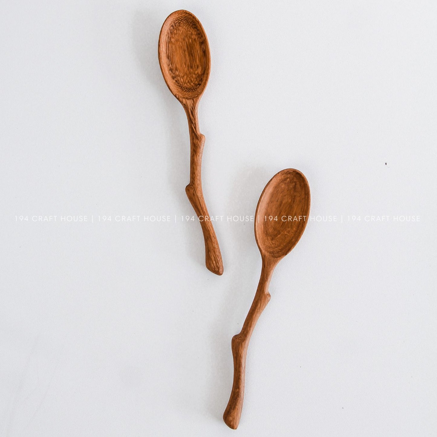 Handcrafted Branch Tree Handle Wooden Serving Spoon