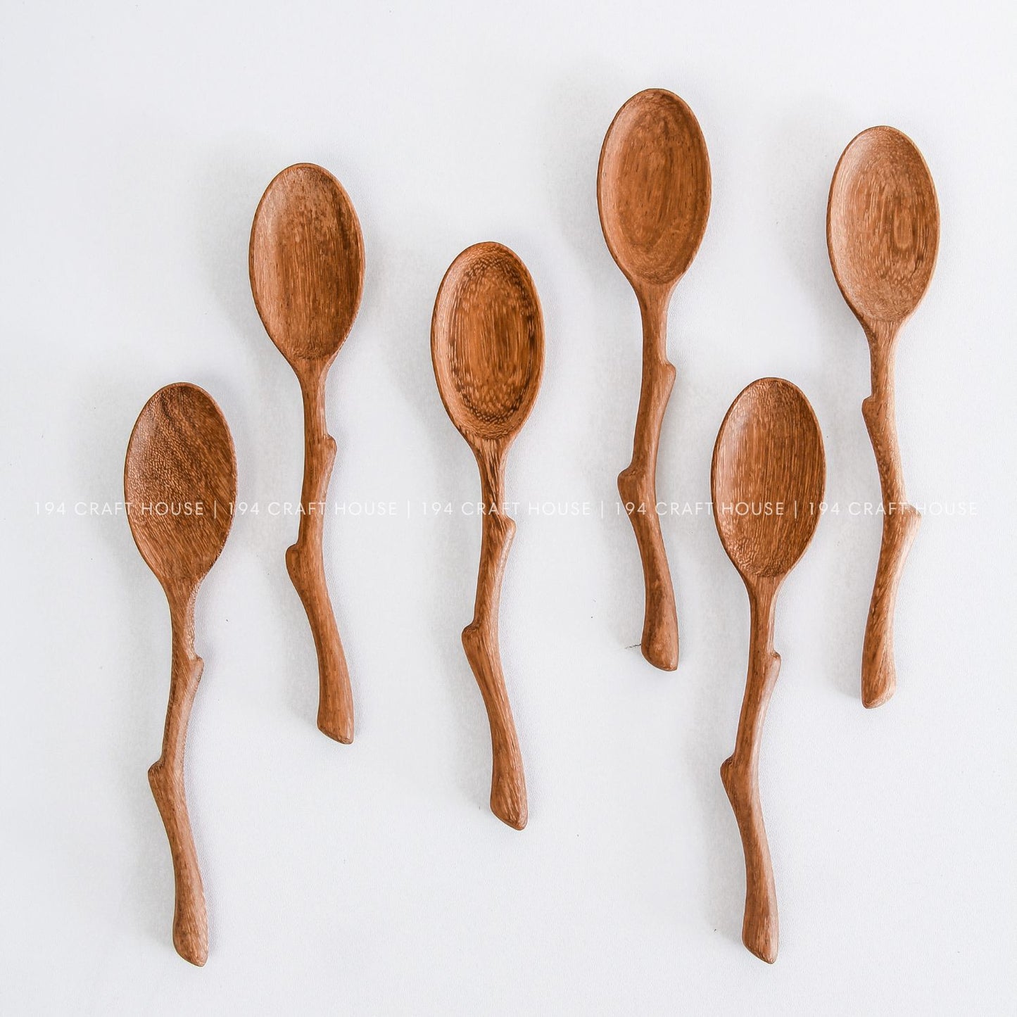 Handcrafted Branch Tree Handle Wooden Serving Spoon