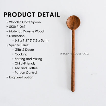 Hand Carved Wooden Coffee/Tea Spoons - Measuring Spoons