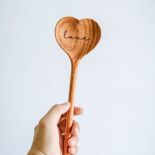 Love Engraved Heart Spoon