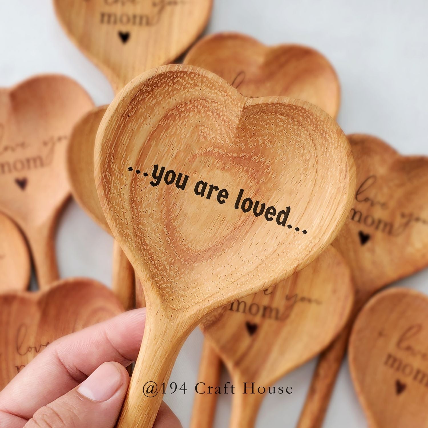 You are loved personalized heart spoon