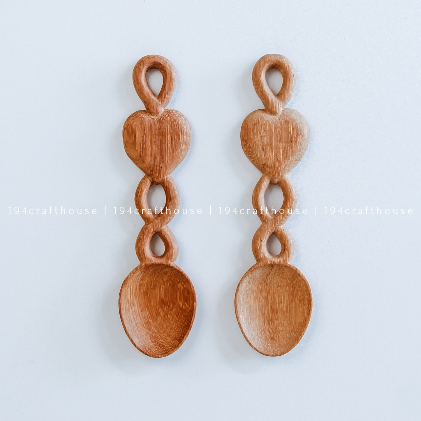 Hand Carved Welsh Love Spoons