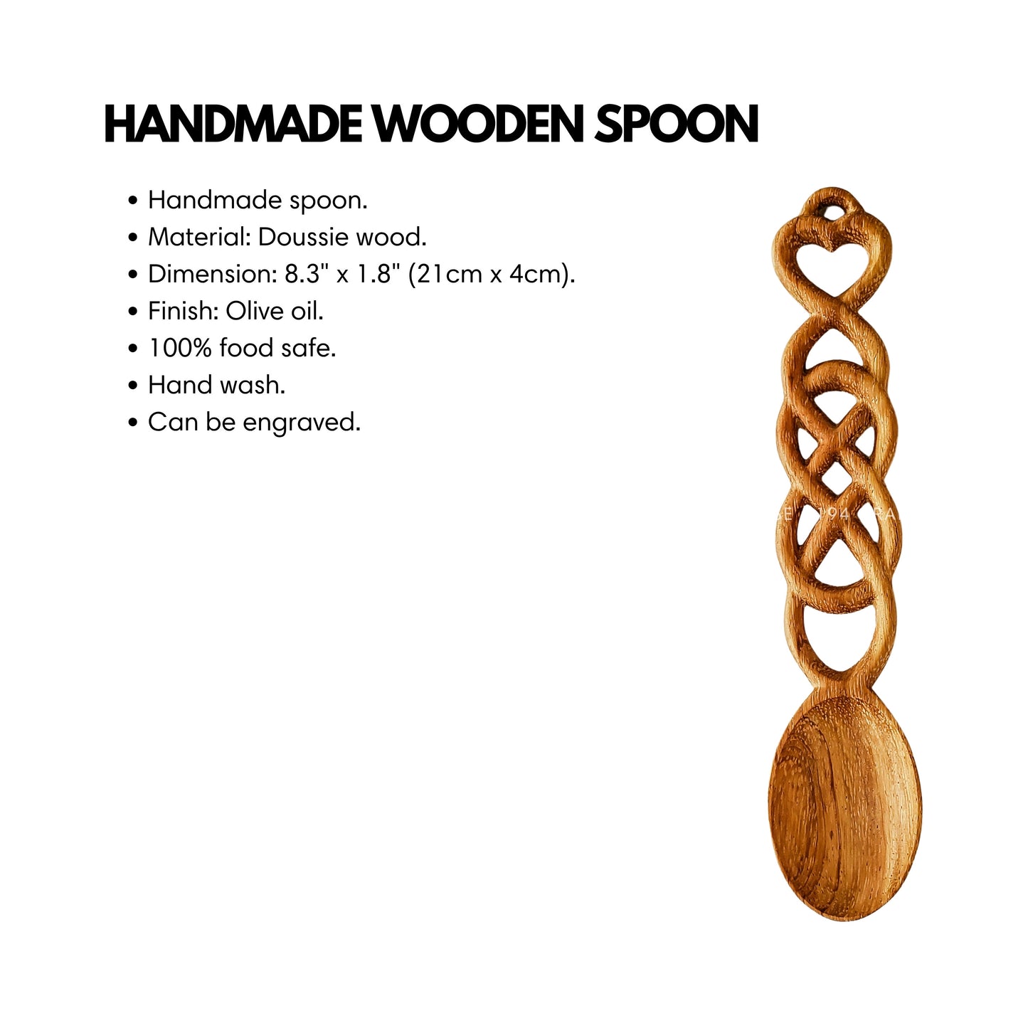 Hand carved celtic love spoon: Personalized gifts for wedding anniversary, wedding gifts for couples, wedding favors gift for guest in bulk, engagement gifts, bridal shower favors & gifts, birthday gift, kitchen gifts.