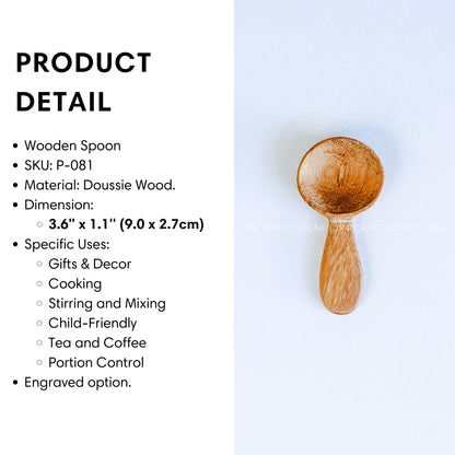 Wooden Tiny Spoons - Measuring Spoon & Scoops