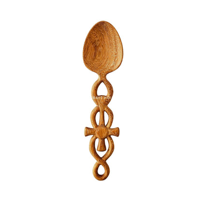 Handcarved Celtic Cross Welsh love Spoon: Personalized Gift for Him, Gift for Her, Wedding Anniversary Gifts, Wedding Gifts for Couples, Engagement Gifts, Birthday Gifts, Kitchen Gifts.