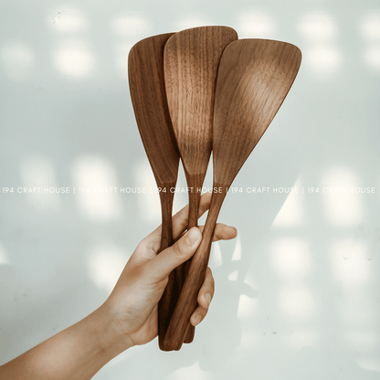 Walnut Wood Spatula 12" - Kitchen Serving Utensils