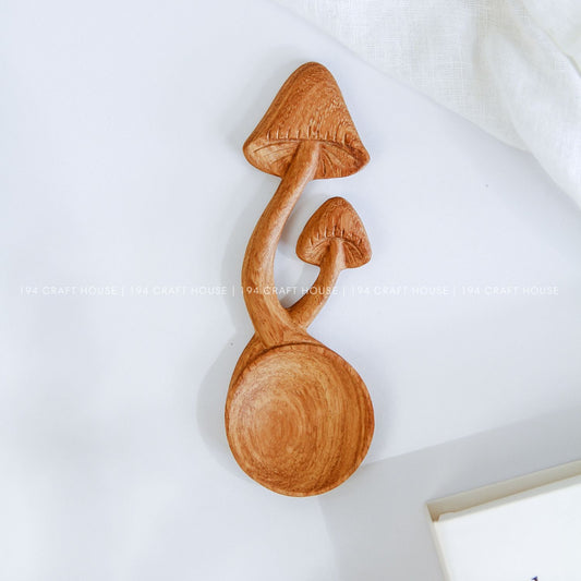 Cottagecore Mushroom Wooden Spoon