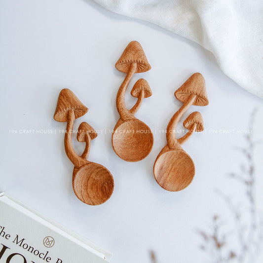 Wooden Mushroom Spoon - Home Decor and Gifts