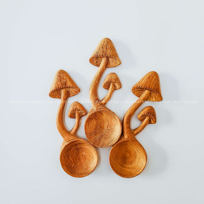 Cottagecore Mushroom Wooden Spoon Handmade Personalized Birthday Gift For Mushroom Lover