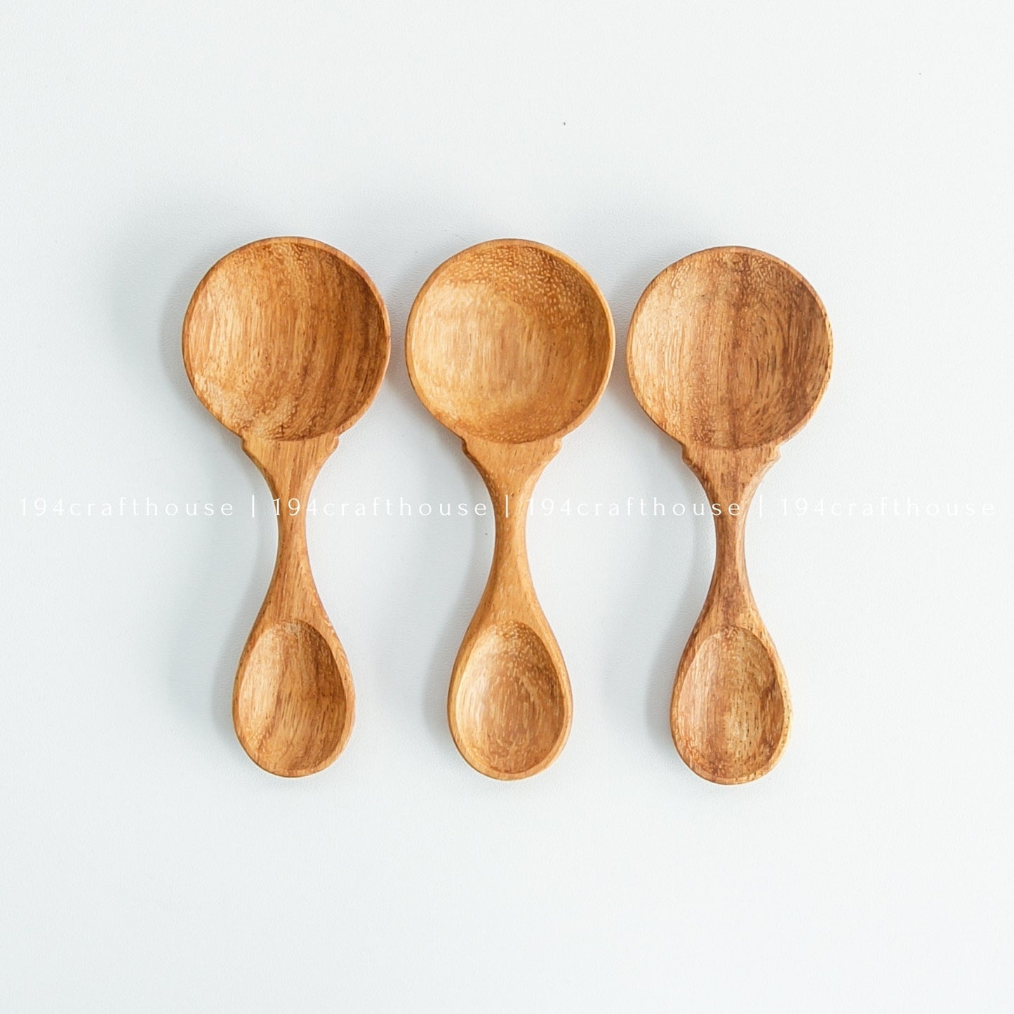 2 Heads Wooden Condiment Spoon - Measuring Spoons