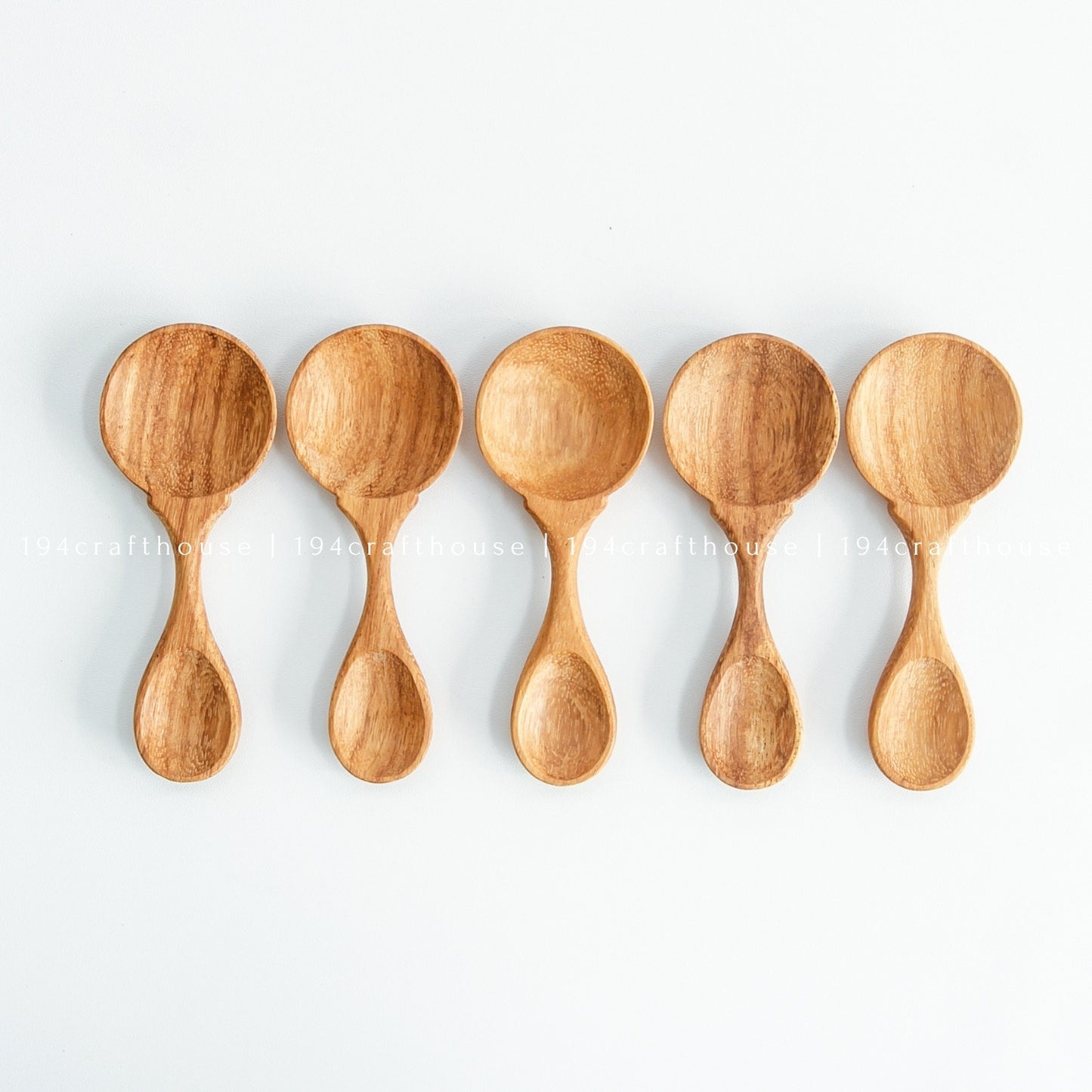 2 Heads Wooden Condiment Spoon - Measuring Spoons