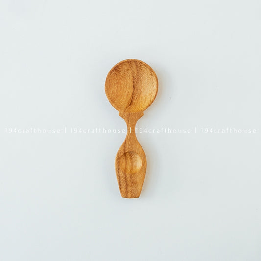 2 Heads Wooden Condiment Spoons - Measuring Spoons