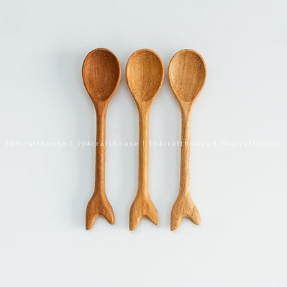 Fish Tail Wooden Spices Small Spoons