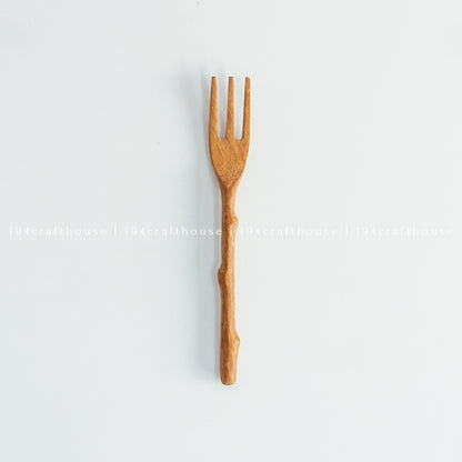 Branch Tree Wooden Small Fork - Kitchen Serving Utensils