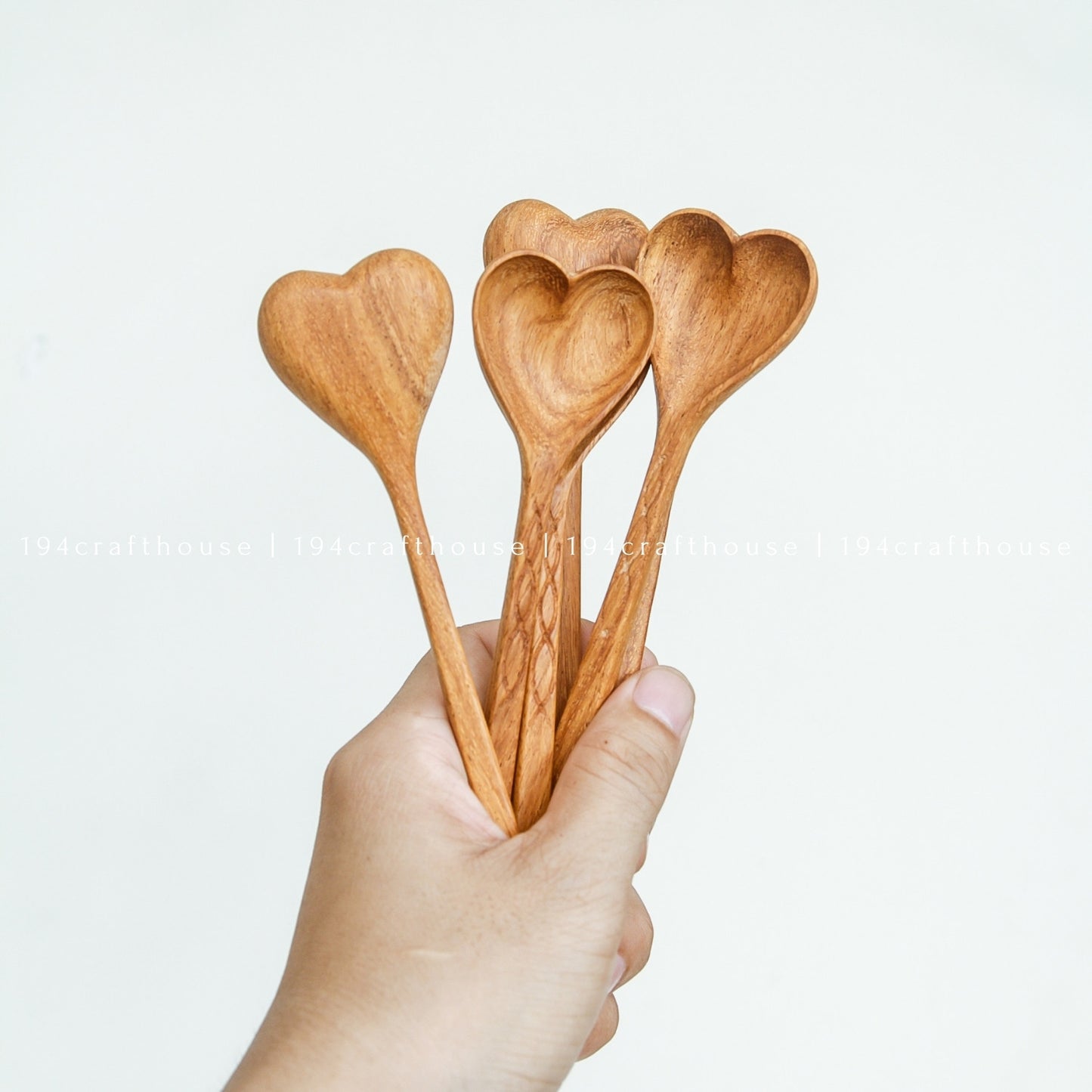 Hand Carved Wooden Heart Spoons - Christmas Gifts & Decor