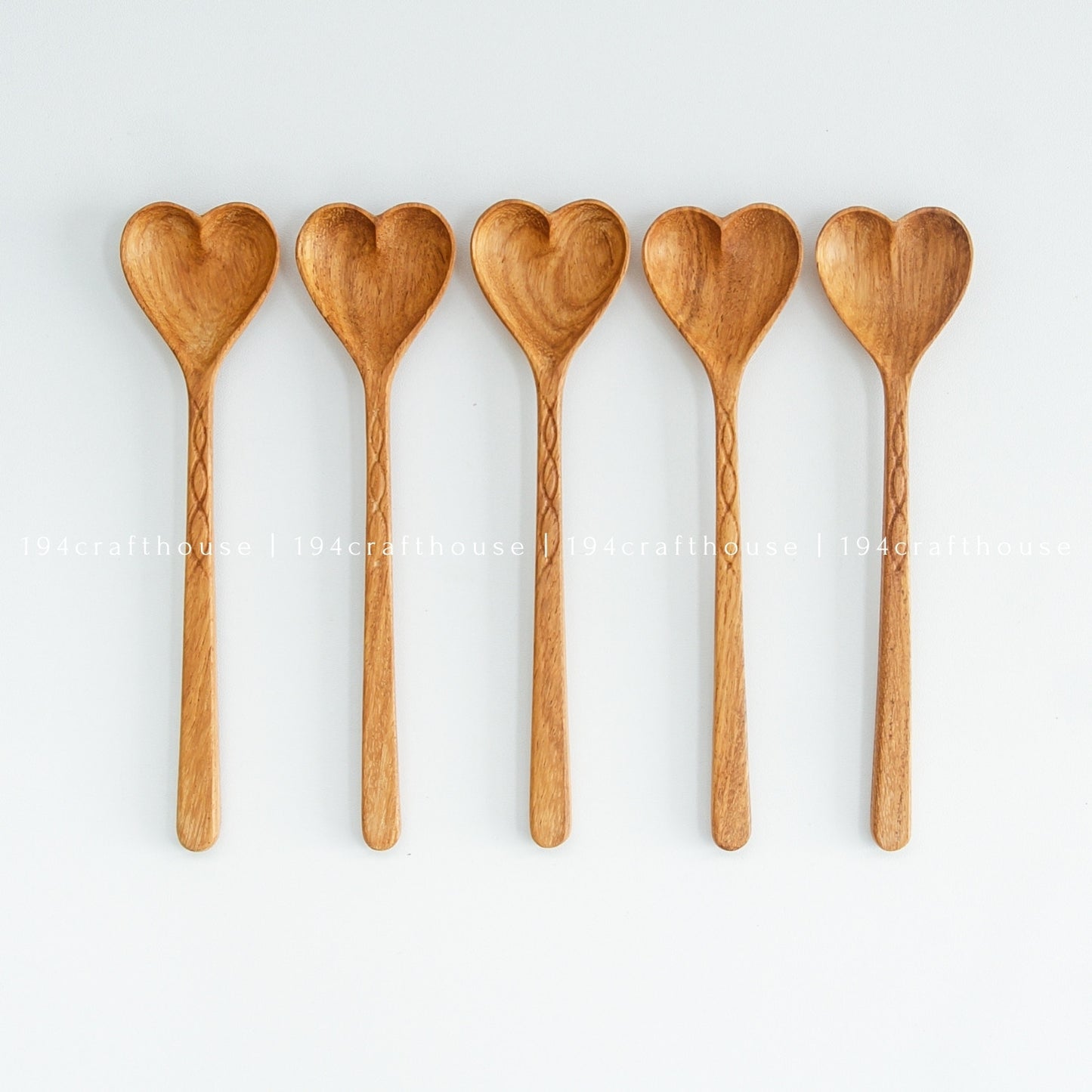 Hand Carved Wooden Heart Spoons - Christmas Gifts & Decor