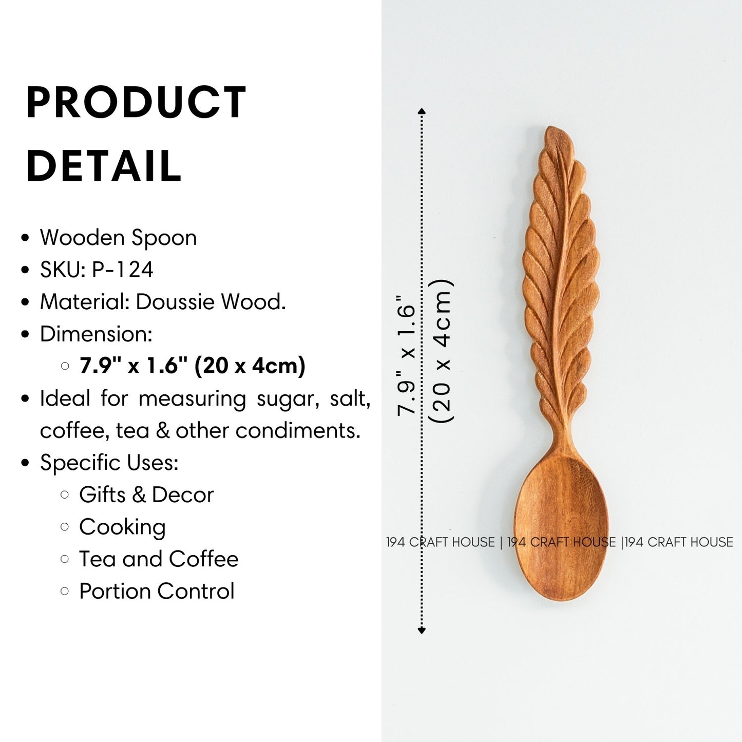 Feathers Shaped Wooden Spoon - Christmas Gifts & Decor